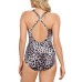  Tummy-Control One-Piece Swimsuit, Brown,14