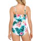  Tummy-Control One-Piece Swimsuit,Tropical Punch, 10