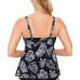  Underwire Tankini Top, 10, Black