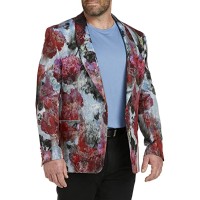 Tallia Mens Vibrante Metallic Sportcoat One-Button Blazer Jacket, Pink 46R