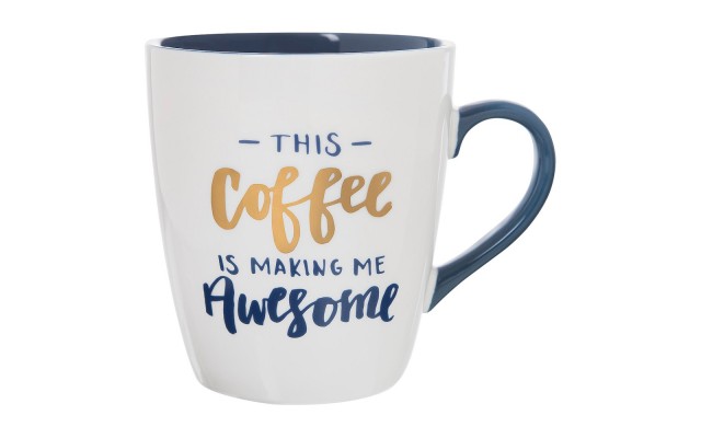  This Coffee Is Making Me Awesome Jumbo Mug White/Blue