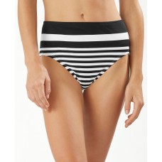 Tommy Bahama Breaker Bay High-Waist Bikini Bottoms, Black,Medium