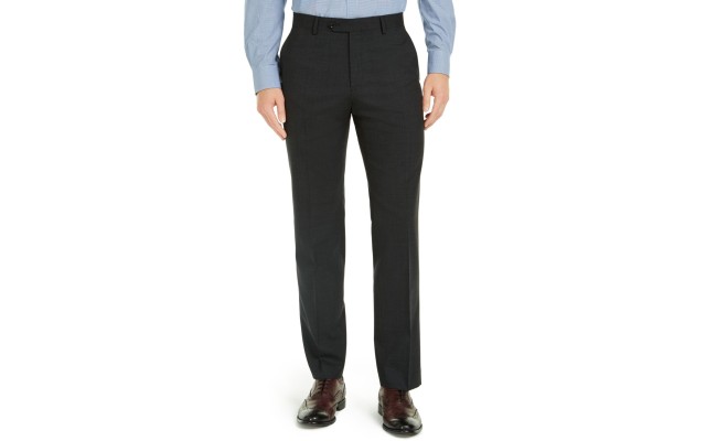  Men’s Modern-Fit Charcoal THFlex Suit Pants, Charcoal