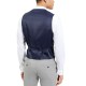  Men’s Modern-Fit Th Flex Plaid Windowpane Vest, Blue X-Large