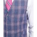  Men’s Modern-Fit Th Flex Plaid Windowpane Vest, Blue X-Large