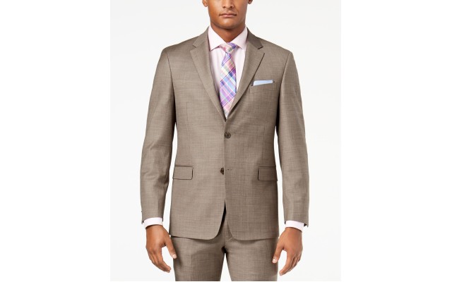  Men’s Modern-Fit Th Flex Stretch Suit Jacket, 38S Tan