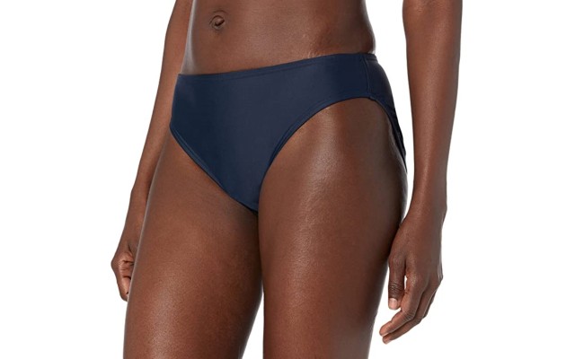  Solid Classic Bikini Bottoms, Navy,XL