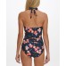  Strappy-Back One-Piece Swimsuit, 16, Navy