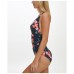  Strappy-Back One-Piece Swimsuit Women’s Swimsuit, Navy, 14