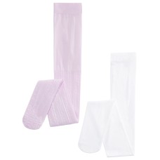 Trimfit Girls 2-Pk. Glitter Heart & Solid Tights