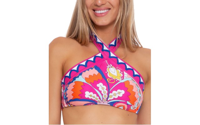  Sevilla Halter Bikini Top Women’s Swimsuit, Pink, 2