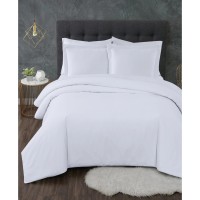 Truly Calm Antimicrobial 3 Piece Duvet Set, King, White