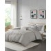  Paloma Full/Queen 5 Piece Cotton Comforter Set, Grey