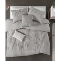 Urban Habitat Paloma Full/Queen 5 Piece Cotton Comforter Set, Grey