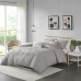  Paloma King/Cal King 5 Piece Cotton Comforter Set, Gray