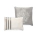  Home Arcadia Embroidered 8 Piece Queen Comforter Set Bedding,Taupe