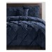  Home Carmen 3-Pc. Ruched Queen Duvet Cover Set Bedding, Navy