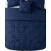  Home Carmen 3-Pc. Ruched Queen Duvet Cover Set Bedding, Navy