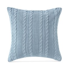 VCNY Home Dublin Cable Knit Cotton Decorative Pillow, 18 x 18