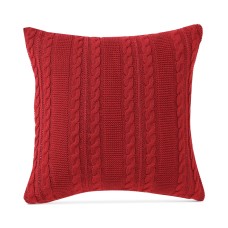 VCNY Home Dublin Cable Knit Cotton Decorative Pillow, 18 x 18