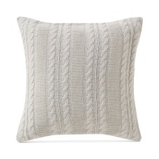 VCNY Home Dublin Cable Knit Cotton Decorative Pillow, 18 x 18