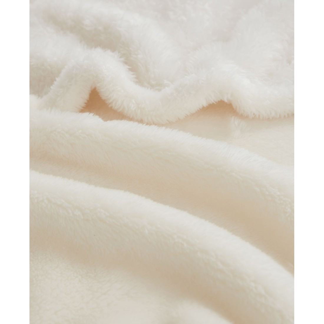 VCNY Home High Pile Plush Throw, Ivory, 70X52