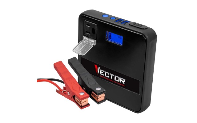 Vector 800 Peak AMP Jump Starter, Inverter and Portable Power Pack, Black