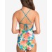  Abby Cross-Back Tankini Top, Large, Multicolor
