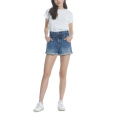 Vigoss Jeans Paperbag Shorts, Dark Wash, 26