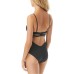  Coast Lines Mesh-Trimmed One-Piece Swimsuit, Black, 8