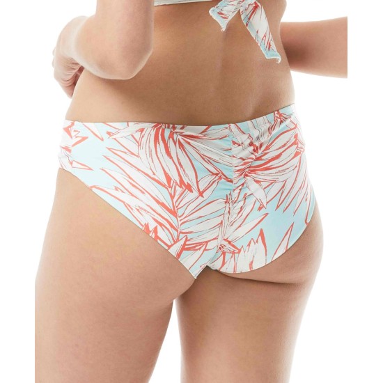  Shirred Printed Bikini Bottoms, X-Small, Multicolor