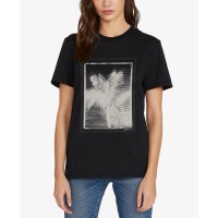 Volcom Women’s Now Or Never Boyfriend Tee,Black,Short sleeves, Small