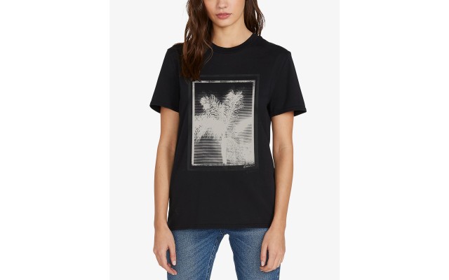  Women’s Now Or Never Boyfriend Tee,Black,Short sleeves, Small