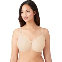 Wacoal Women’s Plus Size Bodysuede Ultra Full Figure Seamless Underwire Bra, Sand 40DD