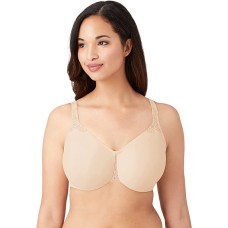 Wacoal Women’s Plus Size Bodysuede Ultra Full Figure Seamless Underwire Bra, Sand 40DD