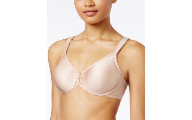  Women’s Plus Size Bodysuede Ultra Full Figure Seamless Underwire Bra,French Nude, 40DD