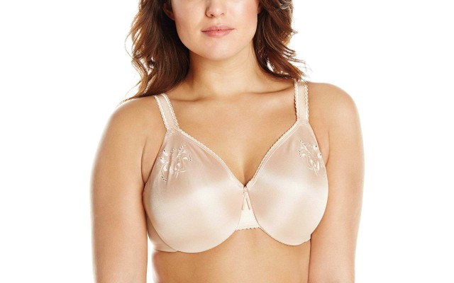  Women’s Slimline Seamless Minimizer Bra (Naturally Nude, 38D)