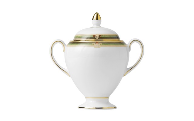 Oberon Covered Sugar Bowl, White/Gold