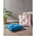 Whim by  Collection CLOSEOUT! Tufted Crushed Velvet 24″ Square Pillow, Blue