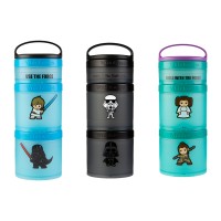 Whiskware Star Wars Snacking Containers Dishwasher Safe – 3 Pack, Blue, Black, Green