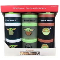 Whiskware Star Wars Snacking Containers Dishwasher Safe – 3 Pack, White-Green-Orange