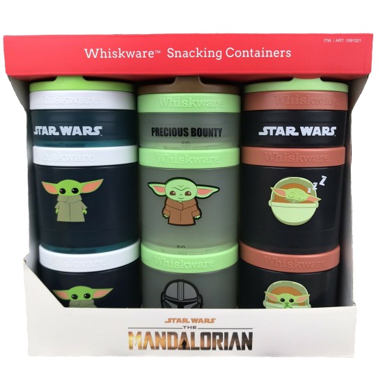  Star Wars Snacking Containers Dishwasher Safe – 3 Pack, White-Green-Orange