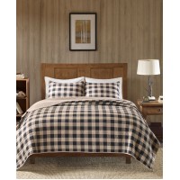 Woolrich Buffalo Check Reversible 3-Pc. Oversized King/California King Quilt Mini Set, Tan