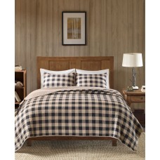 Woolrich Buffalo Check Reversible 3-Pc. Oversized King/California King Quilt Mini Set, Tan