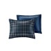  Flint Full/Queen 3 Piece CozySpun Down Alternative Comforter Mini Set, Navy