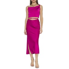 4SI3NNA Leona Mix Strap Crop Top, Medium, Pink