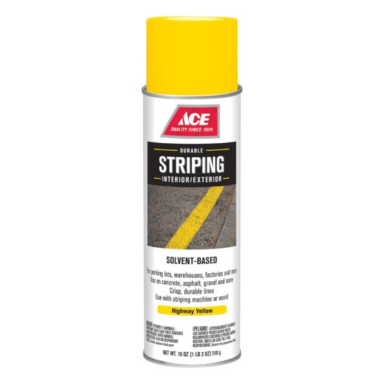  Striper Yellow Solvent-Based Striping Paint Spray 18 oz.