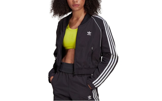  Originals Women’s Cropped Track Jacket, Black, Medium