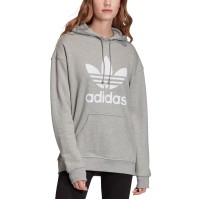 Adidas Originals Women’s Trefoil Hoodie Sweatshirt, Grey, X-Small