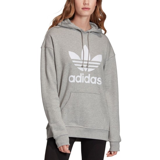  Originals Women’s Trefoil Hoodie Sweatshirt, Grey, X-Small